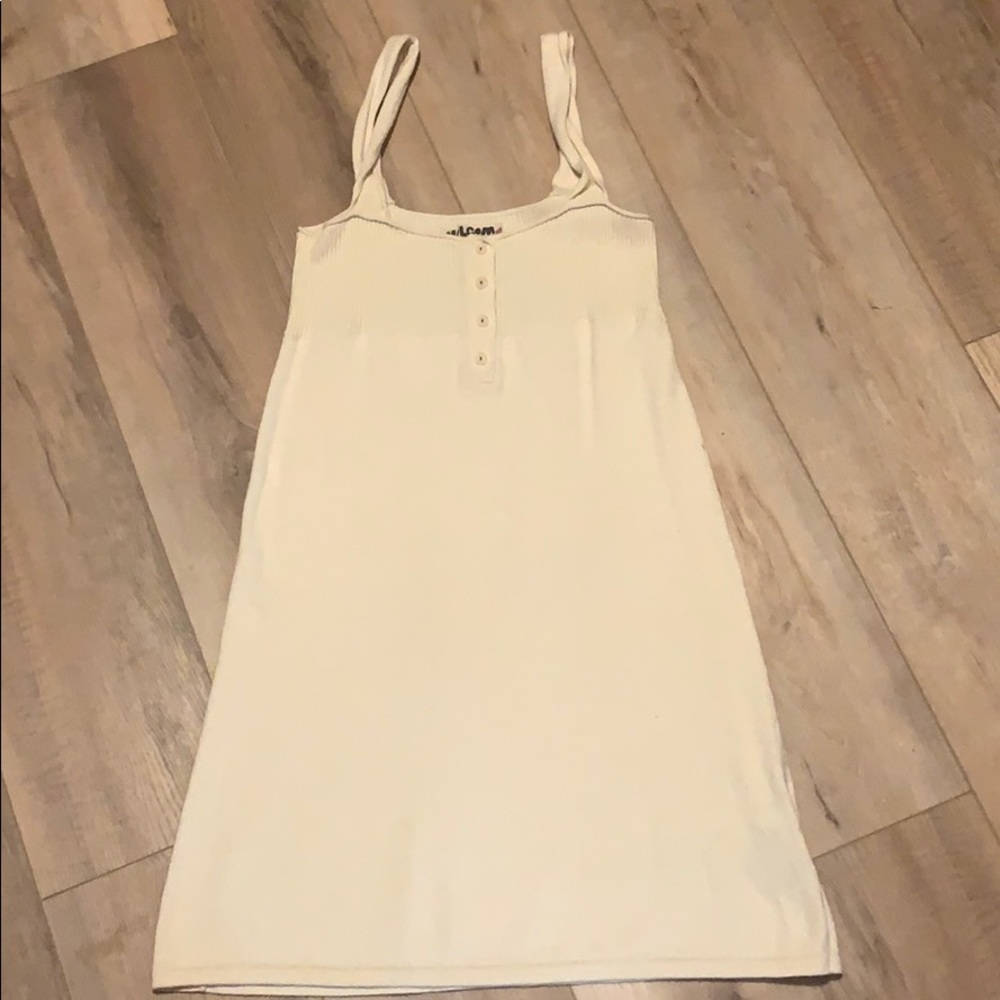 Cream sweater dress tank top